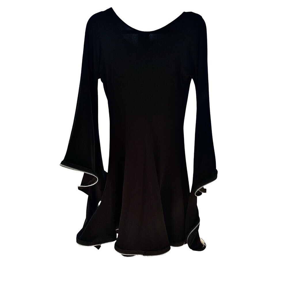 Sohung Design AvantGarde ITY Black Sculptural Zipper Fun Original Crazy Dress XS - Picture 6 of 6